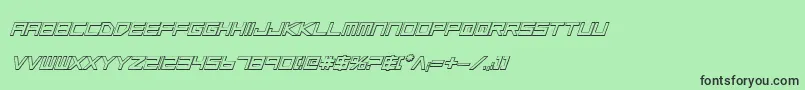 Lgsbi3D Font – Black Fonts on Green Background