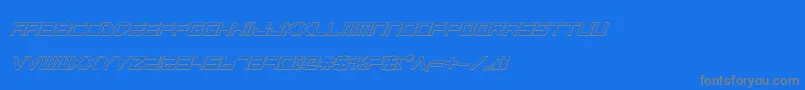 フォントLgsbi3D – 青い背景に灰色の文字