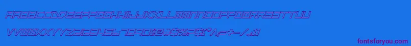 Lgsbi3D Font – Purple Fonts on Blue Background