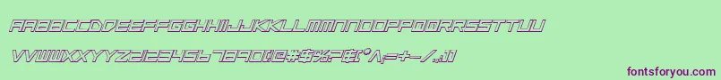 Lgsbi3D Font – Purple Fonts on Green Background