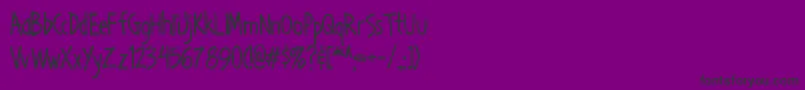 Handa Font – Black Fonts on Purple Background