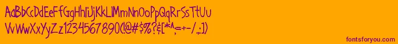 Шрифт Handa – фиолетовые шрифты на оранжевом фоне