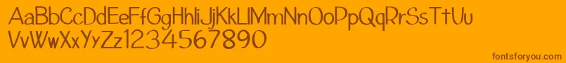 CfcantchangetheworldRegula Font – Brown Fonts on Orange Background