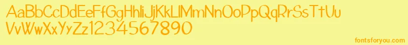 CfcantchangetheworldRegula Font – Orange Fonts on Yellow Background
