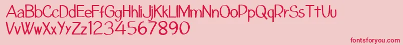 CfcantchangetheworldRegula Font – Red Fonts on Pink Background