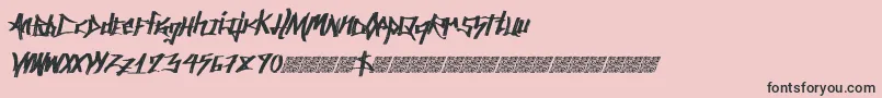 Ancientsprawl Font – Black Fonts on Pink Background