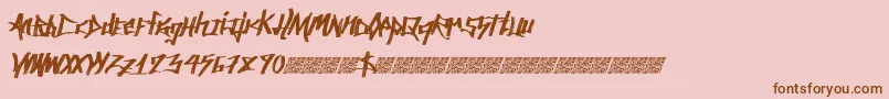 Ancientsprawl Font – Brown Fonts on Pink Background