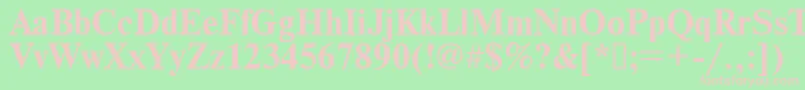 Times.KzBold Font – Pink Fonts on Green Background