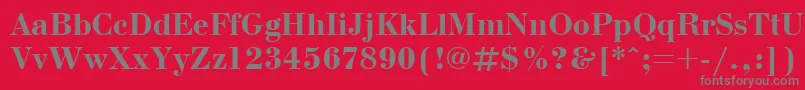 Bdn75C Font – Gray Fonts on Red Background