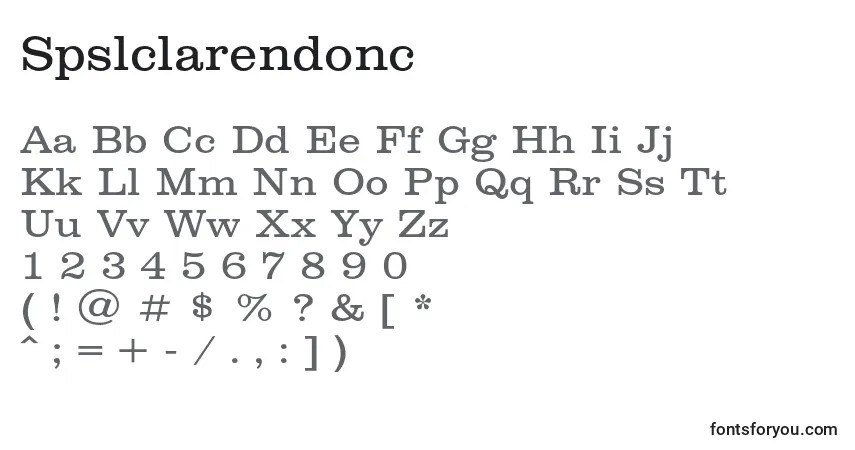 Spslclarendonc Font – alphabet, numbers, special characters