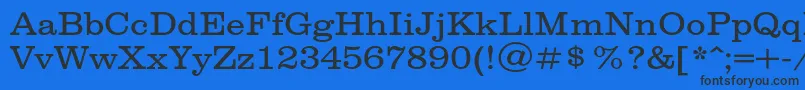 Spslclarendonc Font – Black Fonts on Blue Background