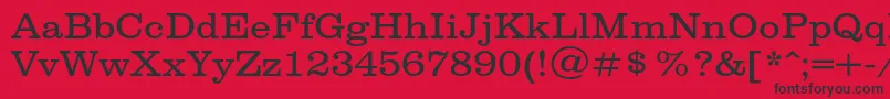 Spslclarendonc Font – Black Fonts on Red Background