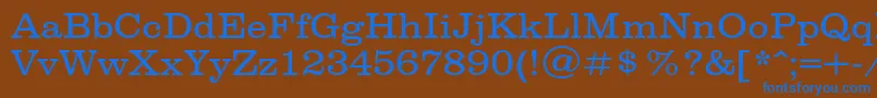 Spslclarendonc Font – Blue Fonts on Brown Background