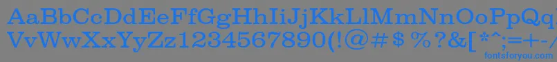 フォントSpslclarendonc – 灰色の背景に青い文字