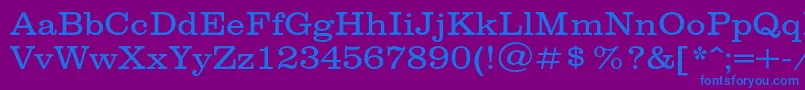 Spslclarendonc Font – Blue Fonts on Purple Background