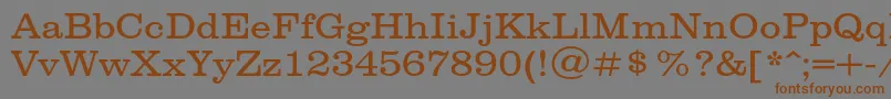 Spslclarendonc Font – Brown Fonts on Gray Background