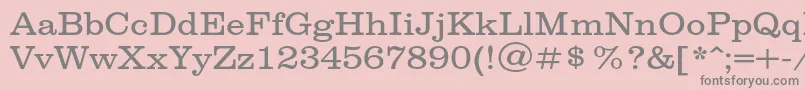 Spslclarendonc Font – Gray Fonts on Pink Background