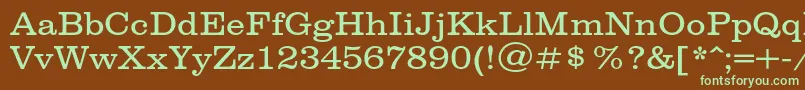 Spslclarendonc Font – Green Fonts on Brown Background