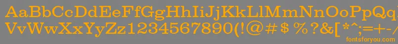 Spslclarendonc Font – Orange Fonts on Gray Background