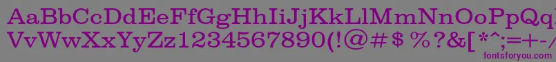 Spslclarendonc Font – Purple Fonts on Gray Background