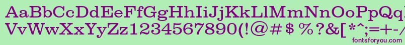 Spslclarendonc Font – Purple Fonts on Green Background