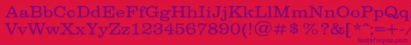 Шрифт Spslclarendonc – фиолетовые шрифты на красном фоне