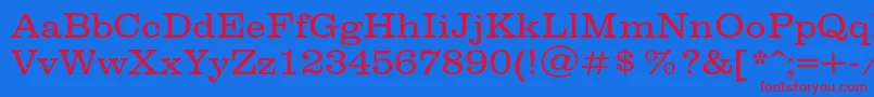 Spslclarendonc Font – Red Fonts on Blue Background