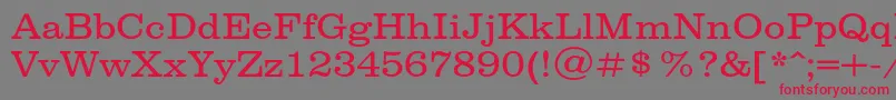 Spslclarendonc Font – Red Fonts on Gray Background