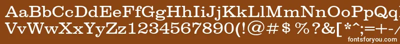 Spslclarendonc Font – White Fonts on Brown Background