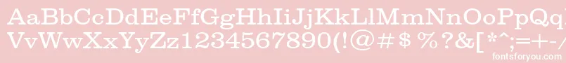 Spslclarendonc Font – White Fonts on Pink Background