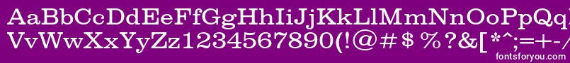 Spslclarendonc Font – White Fonts on Purple Background