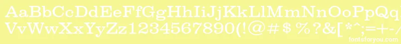Spslclarendonc Font – White Fonts on Yellow Background