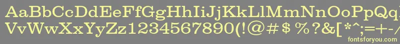 Spslclarendonc Font – Yellow Fonts on Gray Background