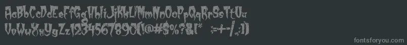 KreepyKrawly Font – Gray Fonts on Black Background