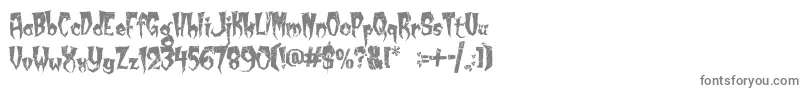 KreepyKrawly-Schriftart – Graue Schriften auf weißem Hintergrund