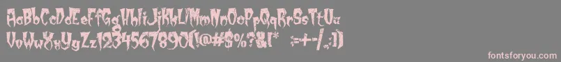 fuente KreepyKrawly – Fuentes Rosadas Sobre Fondo Gris
