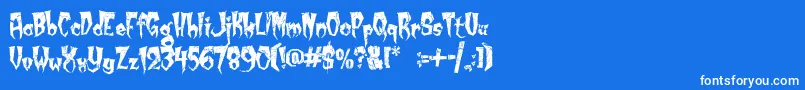 KreepyKrawly Font – White Fonts on Blue Background