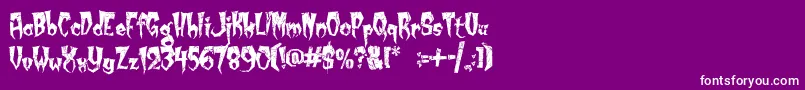 More about KreepyKrawly Font KreepyKrawly Font – White Fonts on Purple Background