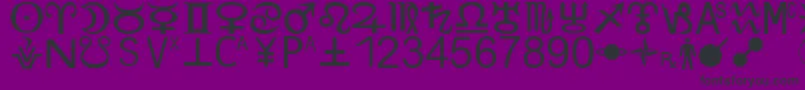 ZodiacS Font – Black Fonts on Purple Background