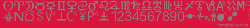 More about ZodiacS Font ZodiacS Font – Gray Fonts on Red Background