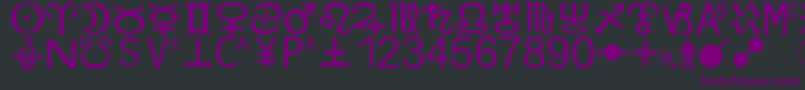 ZodiacS Font – Purple Fonts on Black Background
