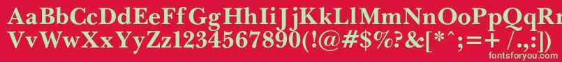 PasmacBold Font – Green Fonts on Red Background