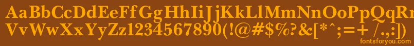 PasmacBold Font – Orange Fonts on Brown Background