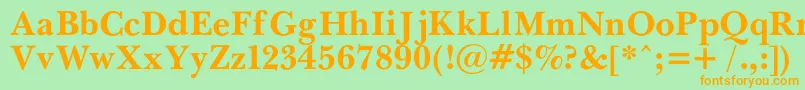 PasmacBold Font – Orange Fonts on Green Background