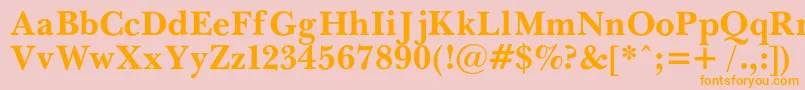 PasmacBold Font – Orange Fonts on Pink Background