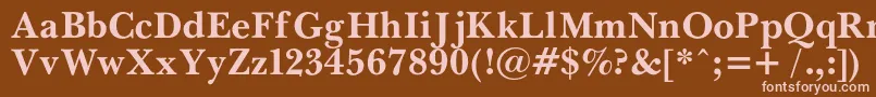 PasmacBold Font – Pink Fonts on Brown Background