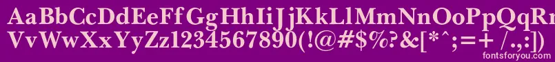 PasmacBold Font – Pink Fonts on Purple Background