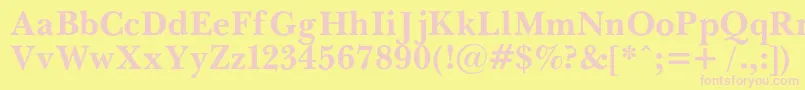 PasmacBold Font – Pink Fonts on Yellow Background