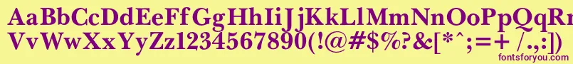 PasmacBold Font – Purple Fonts on Yellow Background