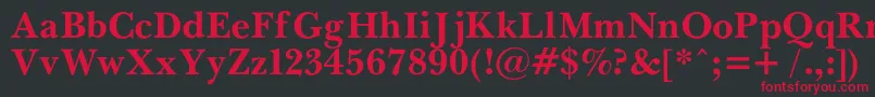 PasmacBold Font – Red Fonts on Black Background